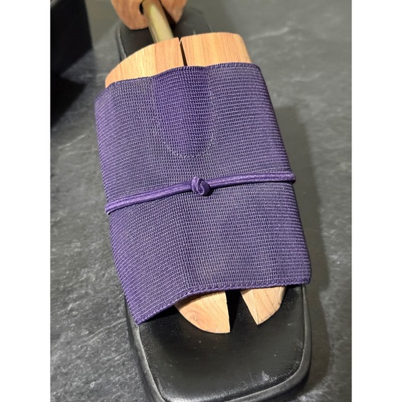 Crossroads Shoes - Crossroads Madison Purple Fabric Platform Wedge Sandals Square Toe Women 7M Y2K